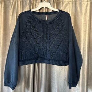 Cropped Embroidered Sweatshirt